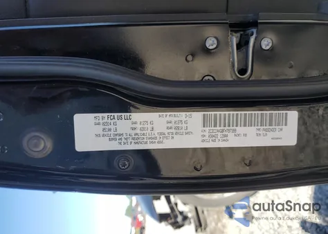 2015 Chrysler 300 Limited из США, поврежденный, VIN 2C3CCAAG8FH797399